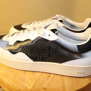 P448 Made In Italy Leather Vert Foil Mirror Sneakers